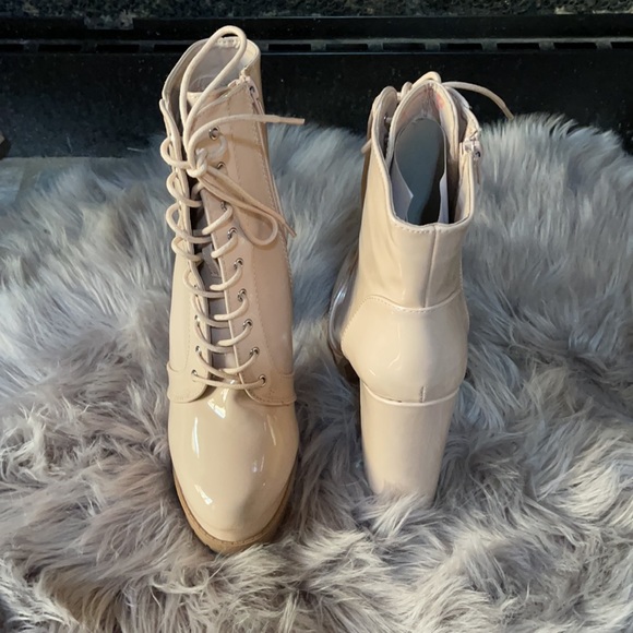 Brand new FashionNova Booties -Nude - Picture 2 of 7